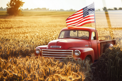 Rustic Patriot Tempered Glass