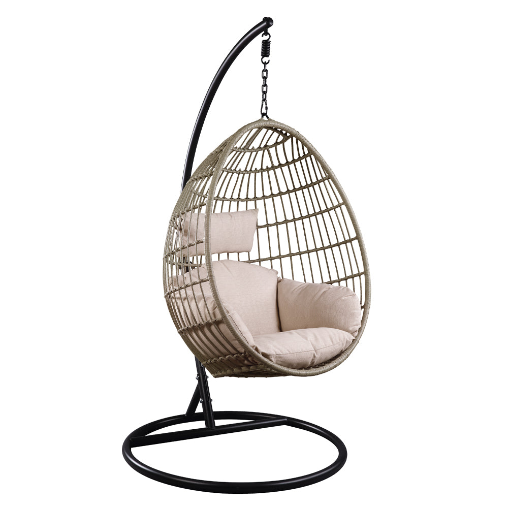 Silla colgante Vasant de 94 cm de ancho y forma envolvente