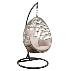 Silla colgante Vasant de 94 cm de ancho y forma envolvente
