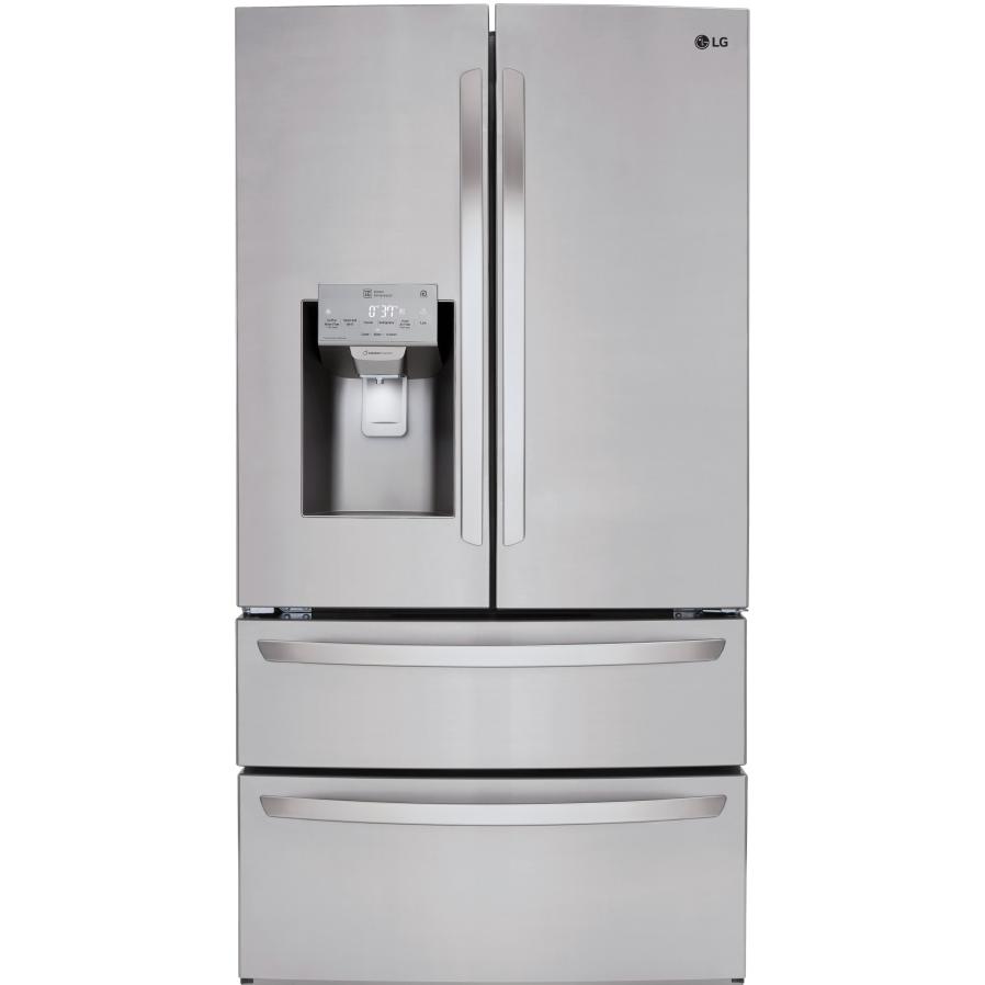  LG 36-inch, 27.8 cu.ft. Freestanding French 4-Door Refrigerator with Slim SpacePlus® Ice System LMXS28626S IMAGE 1