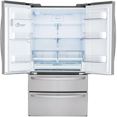  LG 36-inch, 27.8 cu.ft. Freestanding French 4-Door Refrigerator with Slim SpacePlus® Ice System LMXS28626S IMAGE 4