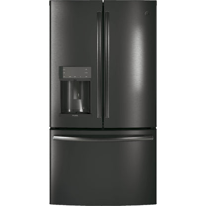 GE Profile 36-inch, 22.2 cu.ft. Counter-Depth French 3-Door Refrigerator with Water and Ice Dispensing System PYE22KBLTS IMAGE 1