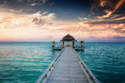 ''Ocean Hut'' Tempered Glass