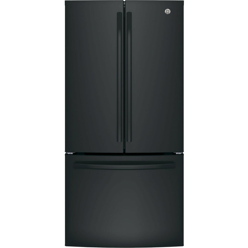 GE 33-inch, 18.6 cu. ft. Counter-Depth French-Door Refrigerator GWE19JGLBB