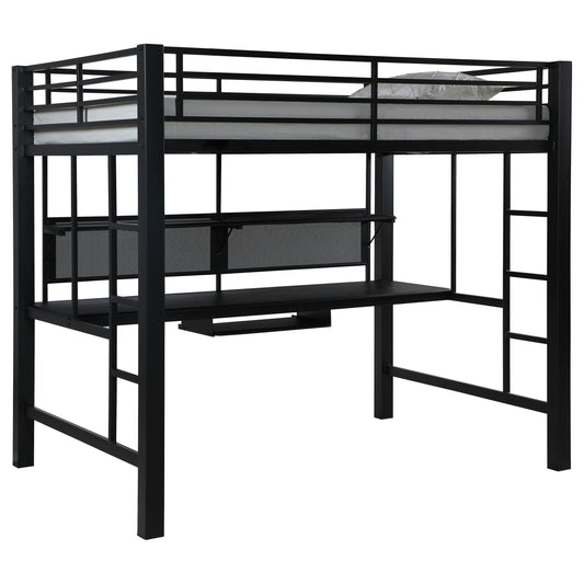 Avalon Workstation Loft Bed Black