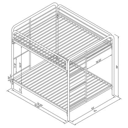 Litera Morgan de metal negra