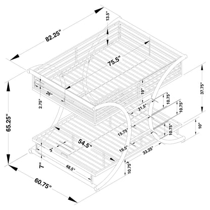 Stephan Metal Over Bunk Bed Gunmetal