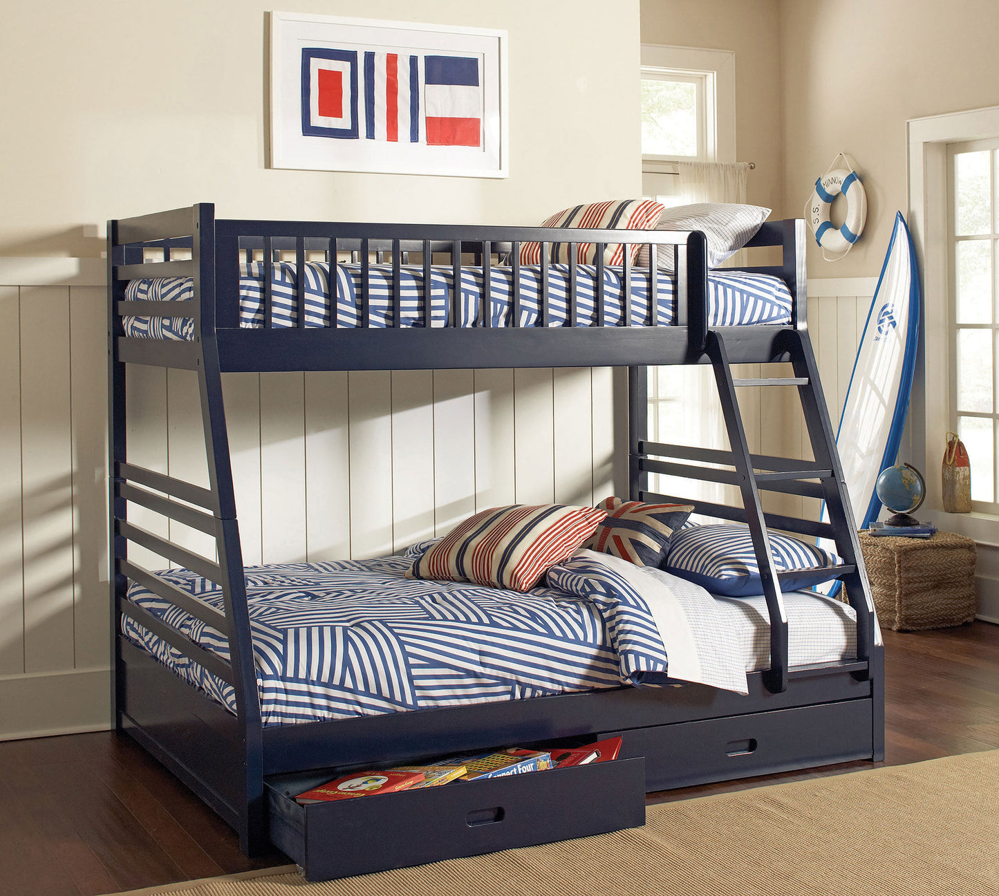 Ashton 2-drawer Wood Over Bunk Bed