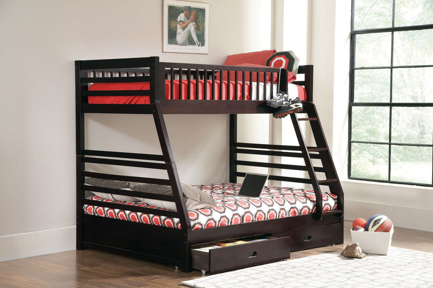 Ashton 2-drawer Wood Over Bunk Bed
