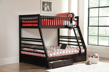 Ashton 2-drawer Wood Over Bunk Bed