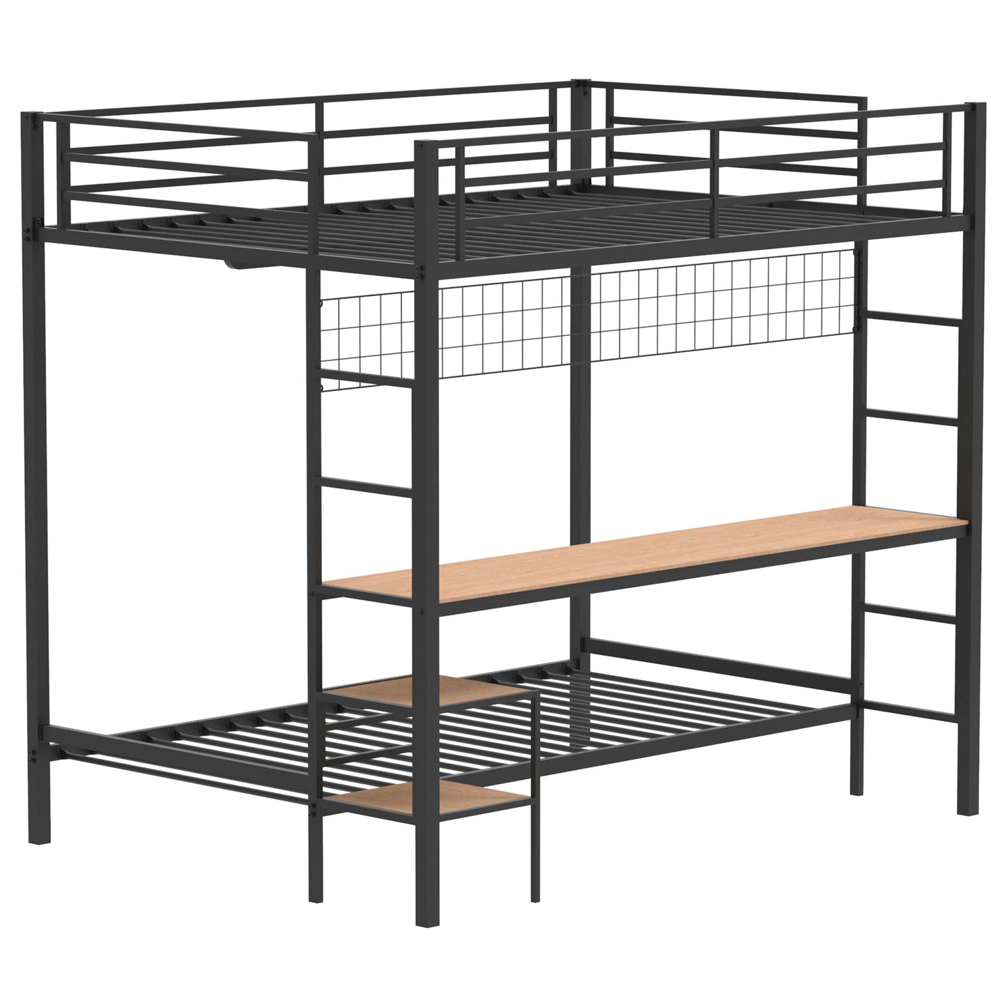 Campus  Workstation Bunk Bed Matte Black