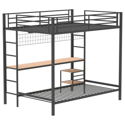 Campus  Workstation Bunk Bed Matte Black