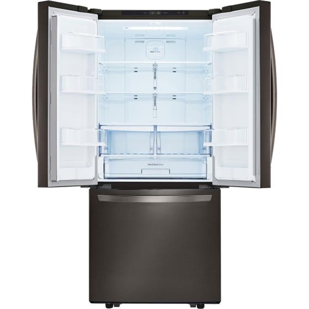 LG 30-inch, 21 cu.ft. Freestanding French 3-Door Refrigerator with Smart Cooling® System LFCS22520D IMAGE 4