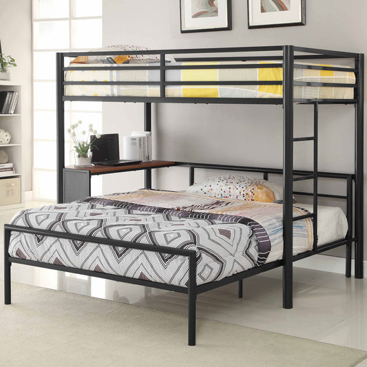 Fisher Over Workstation Loft Bed Set Gunmetal