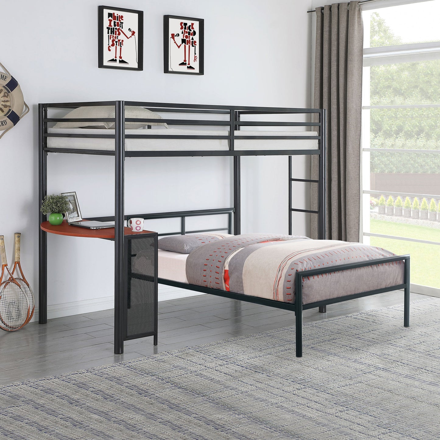 Cama alta Fisher Workstation color bronce