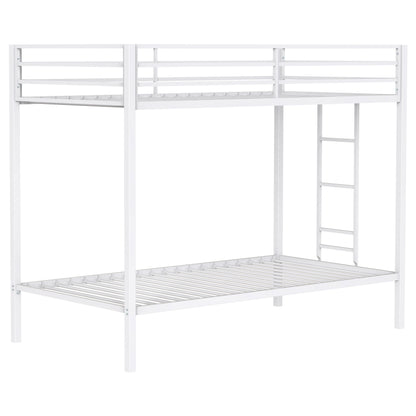 Alevera Metal Bunk Bed with Ladder Black
