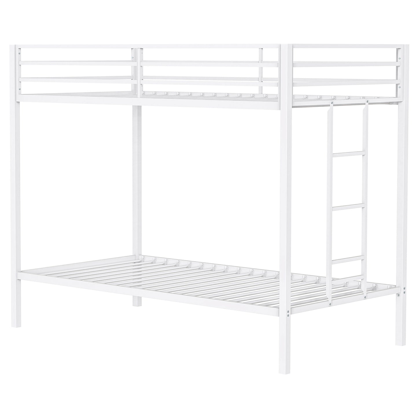 Alevera Metal Bunk Bed with Ladder Black
