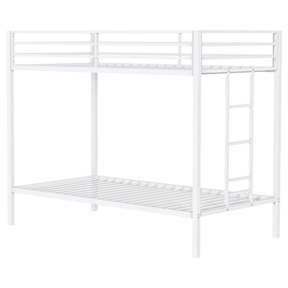 Alevera Metal Bunk Bed with Ladder Black