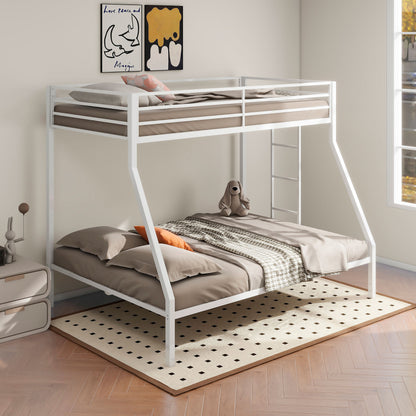 Alevera Metal Bunk Bed with Ladder Black