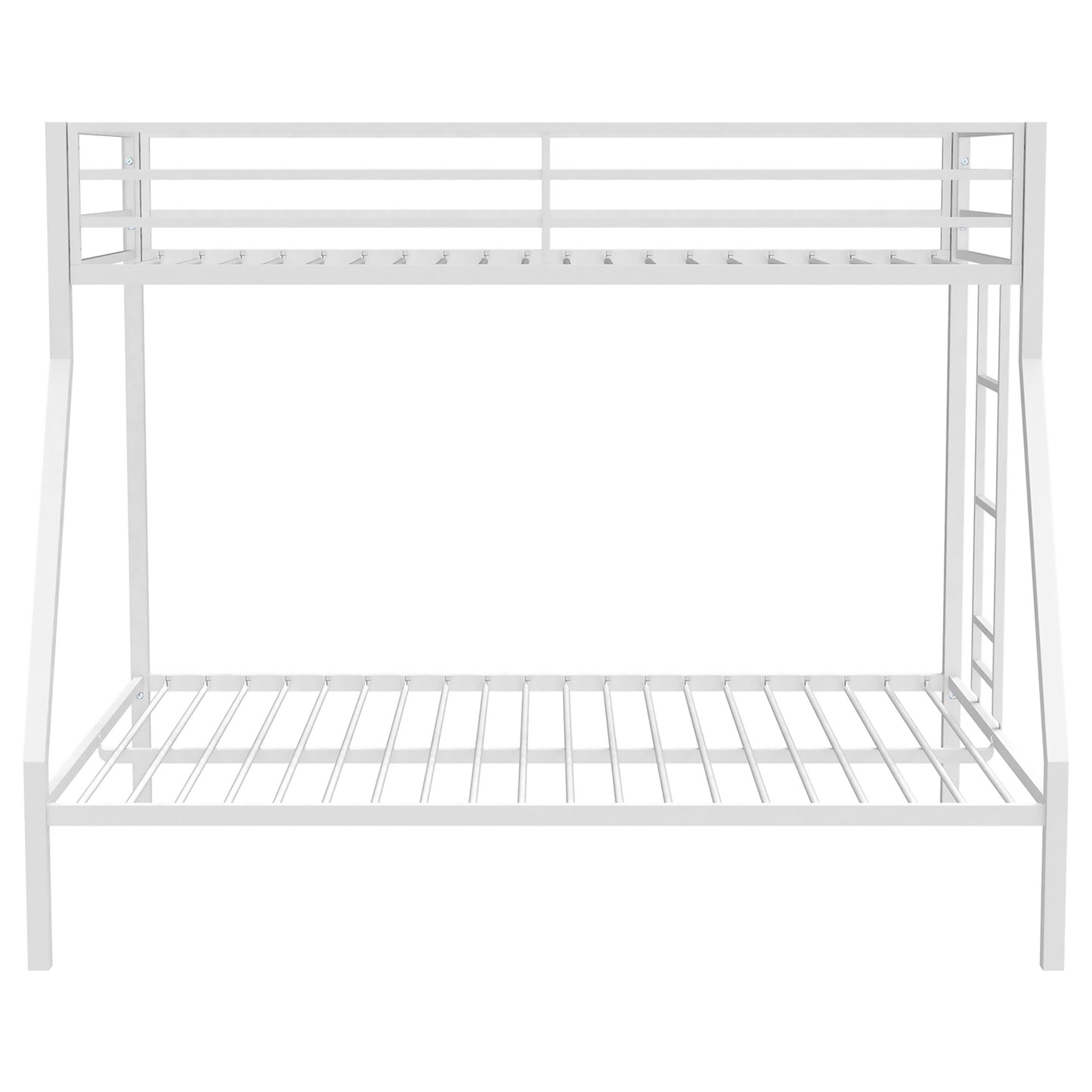 Alevera Metal Bunk Bed with Ladder Black