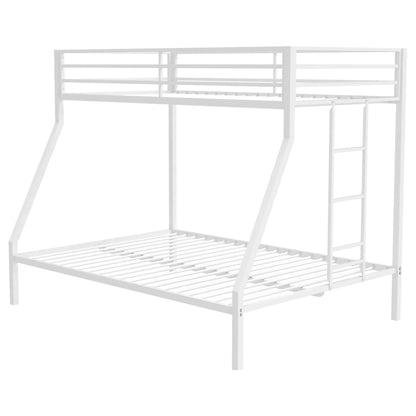 Alevera Metal Bunk Bed with Ladder Black