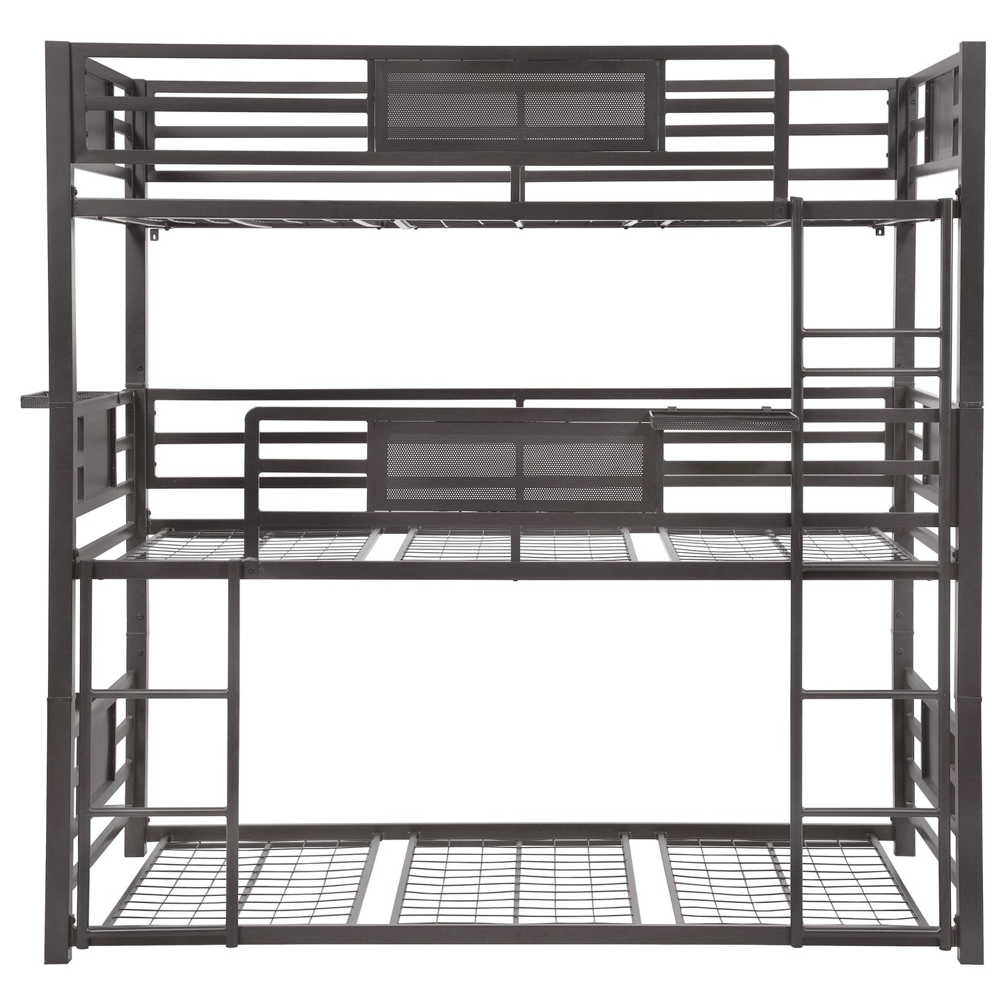 Rogen Metal Triple Bunk Bed Dark Bronze