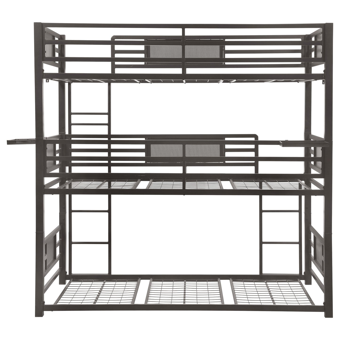 Rogen Metal Triple Bunk Bed Dark Bronze