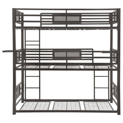 Rogen Metal Triple Bunk Bed Dark Bronze