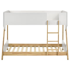 Wyatt Wood Over Bunk Bed White and Natural