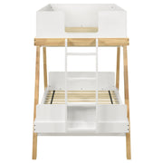 Frankie Wood Over Bunk Bed Blue and Natural