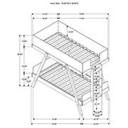 Frankie Wood Over Bunk Bed Blue and Natural