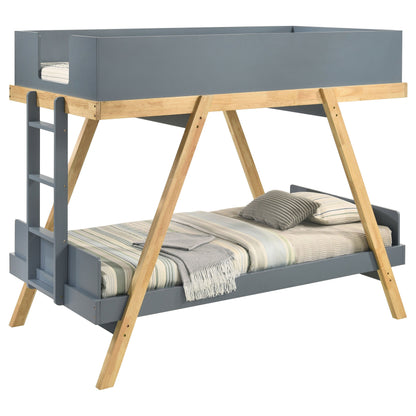 Frankie Over Bunk Bed with 7-inch Mattresses Blue