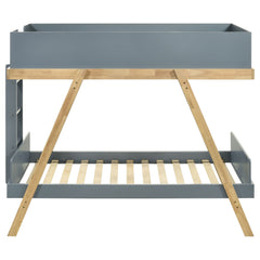 Frankie Wood Over Bunk Bed Blue and Natural