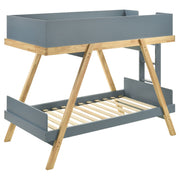 Frankie Wood Over Bunk Bed Blue and Natural