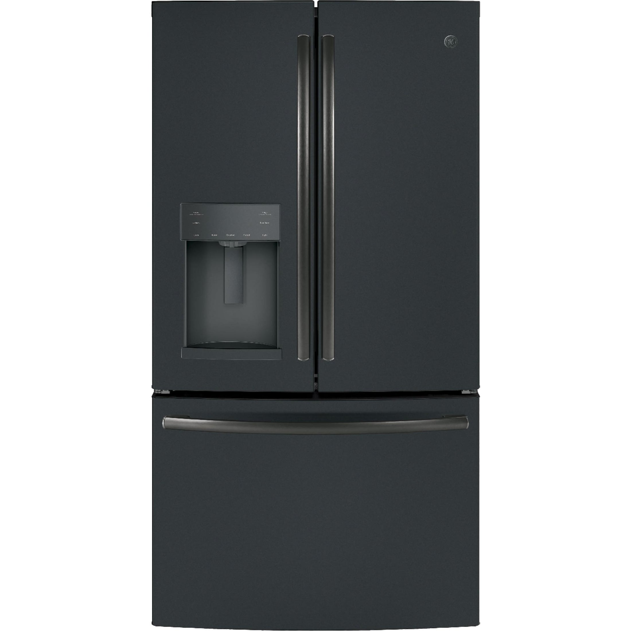  GE 36-inch, 27.8 cu.ft. Freestanding French 3-Door Refrigerator with Ice and Water Dispensing System GFE28GELDS IMAGE 1