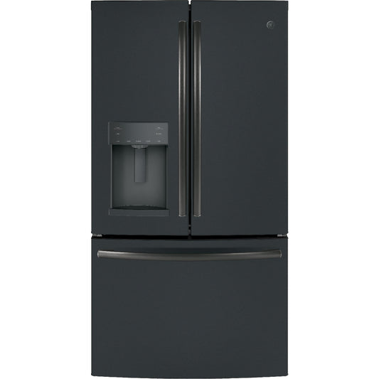 GE 36-inch, 27.8 cu.ft. Freestanding French 3-Door Refrigerator with Ice and Water Dispensing System GFE28GELDS IMAGE 1