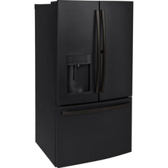 GE 36-inch, 27.8 cu.ft. Freestanding French 3-Door Refrigerator with Ice and Water Dispensing System GFE28GELDS IMAGE 2