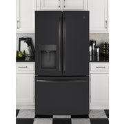  GE 36-inch, 27.8 cu.ft. Freestanding French 3-Door Refrigerator with Ice and Water Dispensing System GFE28GELDS IMAGE 7