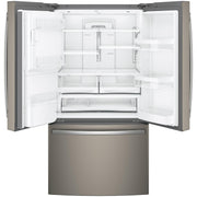  GE 36-inch, 27.8 cu.ft. Freestanding French 3-Door Refrigerator with Ice and Water Dispensing System GFE28GMKES IMAGE 3
