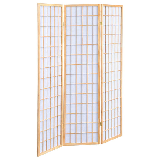 Carrie 3-Panel Room Divider Folding Shoji Screen Black