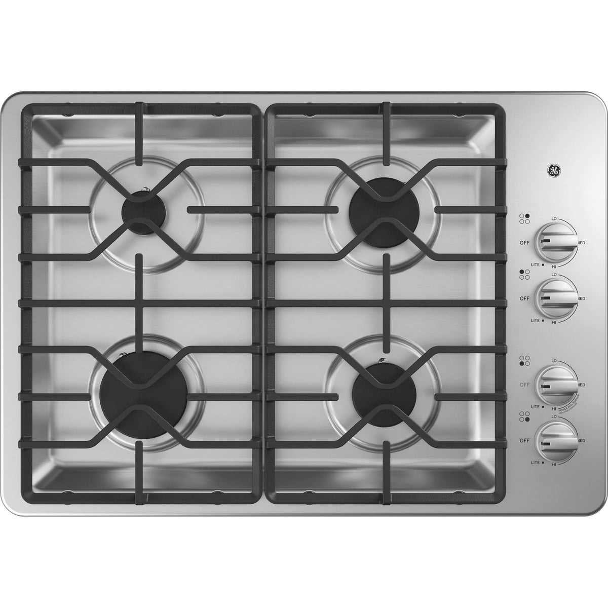  GE 30-inch Built-In Gas Cooktop JGP3030SLSS IMAGE 1