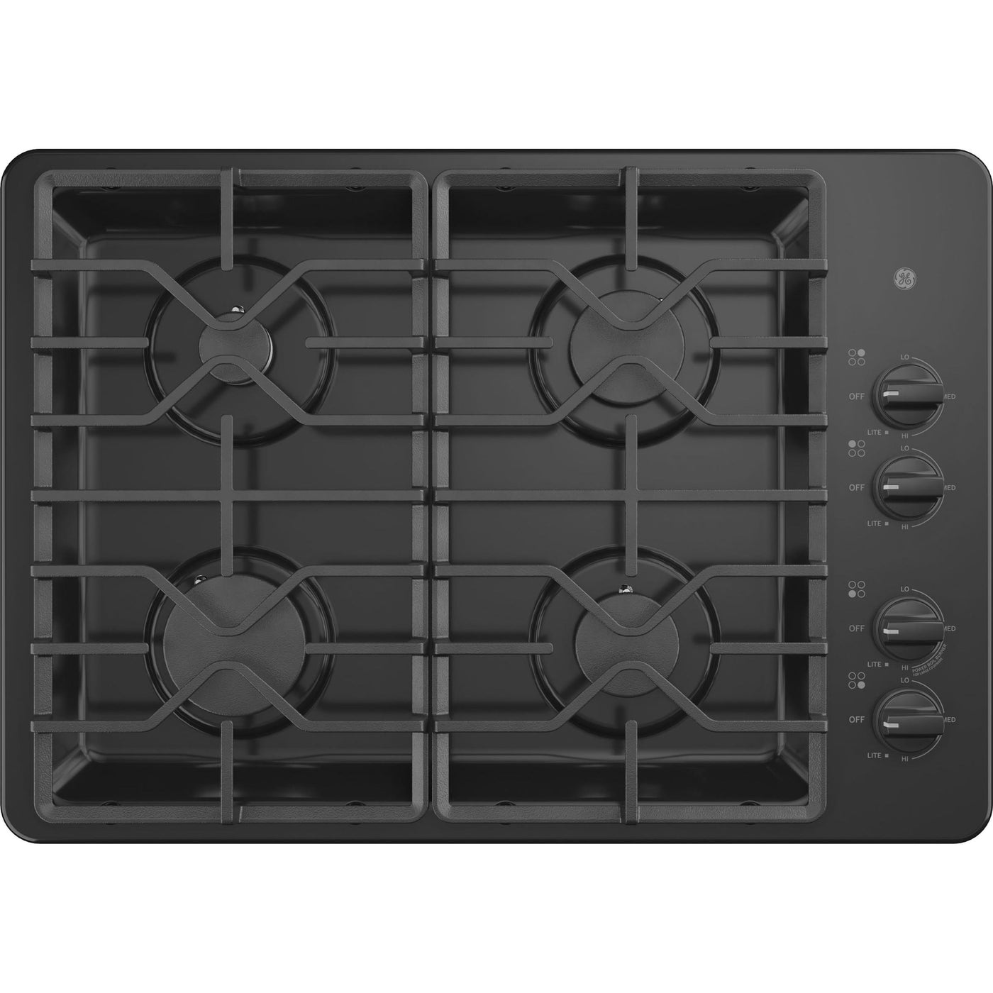  GE 30-inch Built-In Gas Cooktop JGP3030DLBB IMAGE 1