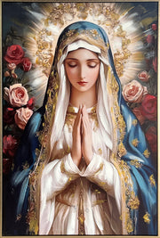 Sacred Bloom I Hand-Embellished Canvas in Frame