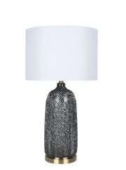 Midnight Weave Art Glass & Metal Table Lamp (Case Pack 2)