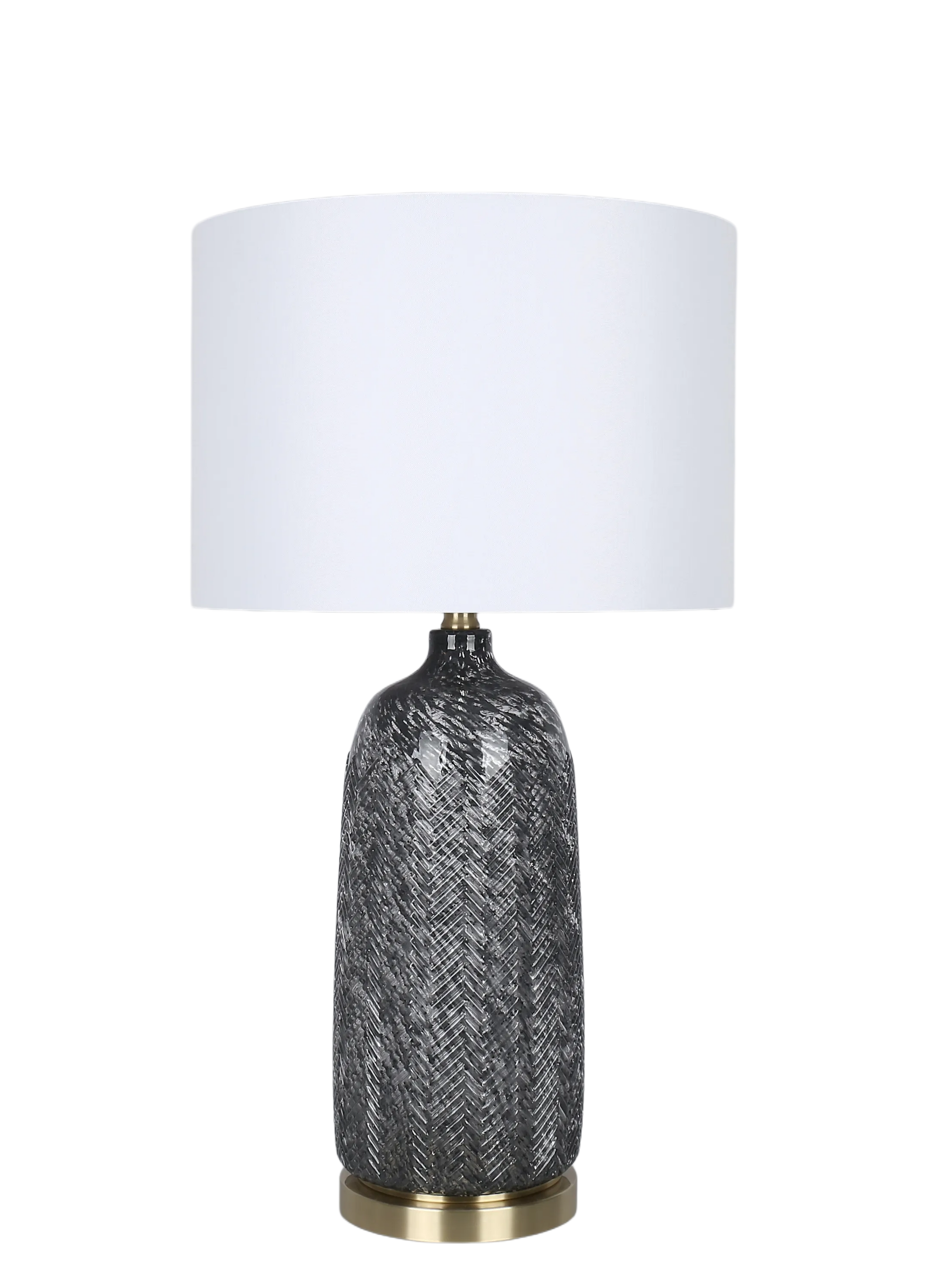 Midnight Weave Art Glass & Metal Table Lamp (Case Pack 2)