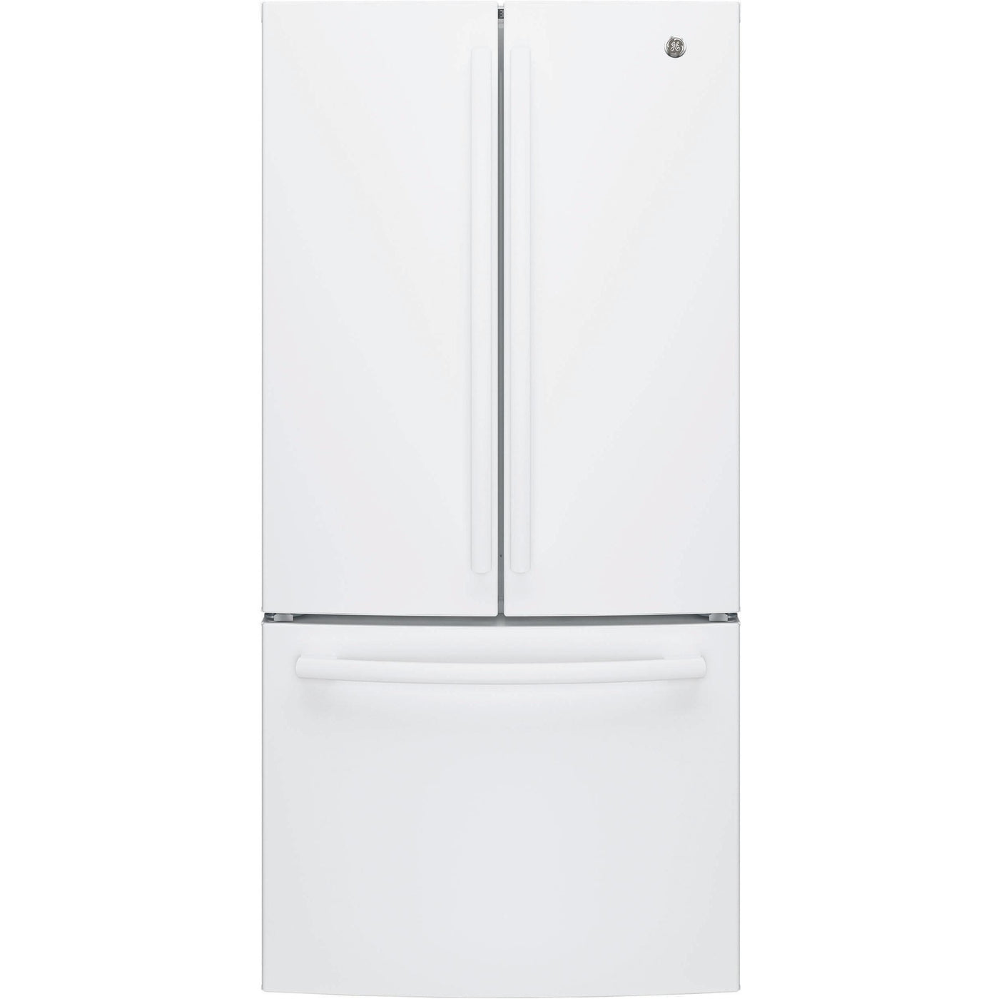 GE 33-inch, 18.6 cu. ft. Counter-Depth French-Door Refrigerator with Ice Maker GWE19JGLWW IMAGE 1