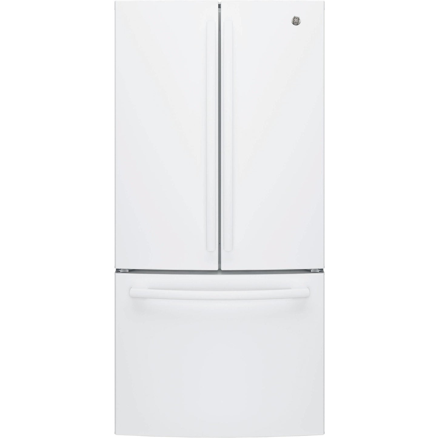 GE 33-inch, 18.6 cu. ft. Counter-Depth French-Door Refrigerator with Ice Maker GWE19JGLWW IMAGE 1
