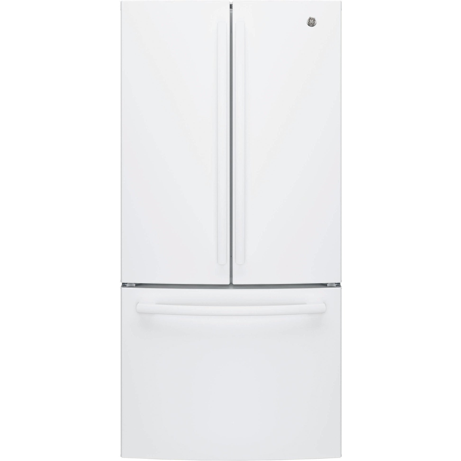 GE 33-inch, 18.6 cu. ft. Counter-Depth French-Door Refrigerator with Ice Maker GWE19JGLWW IMAGE 1