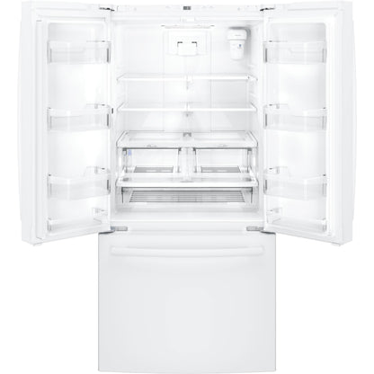 GE 33-inch, 18.6 cu. ft. Counter-Depth French-Door Refrigerator with Ice Maker GWE19JGLWW IMAGE 2