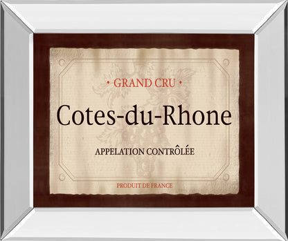 Mirrored Frame Cote Du Rhone By Paola Viveiros